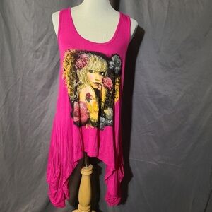 Pink Graphic Tank Top